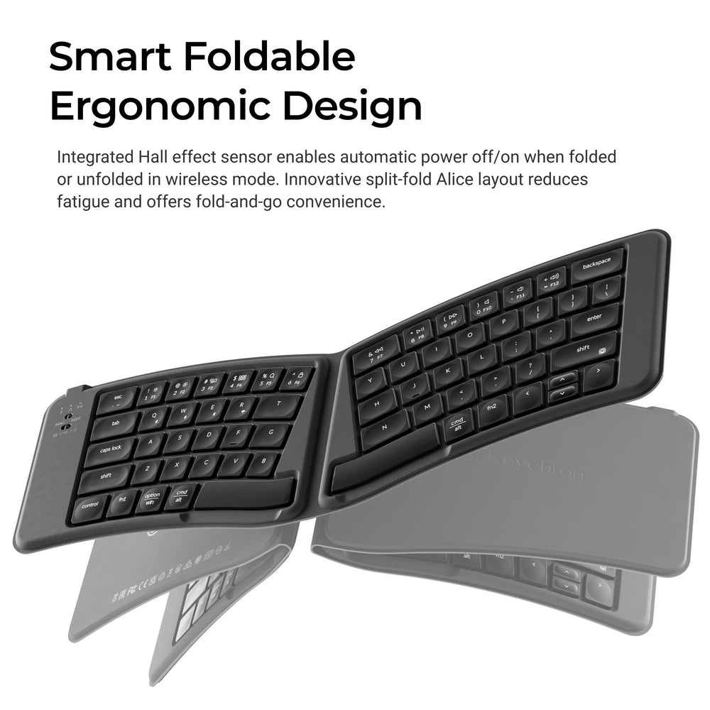 Keychron B11 Pro Ultra-Slim Wireless Foldable Keyboard (US ANSI Layout)