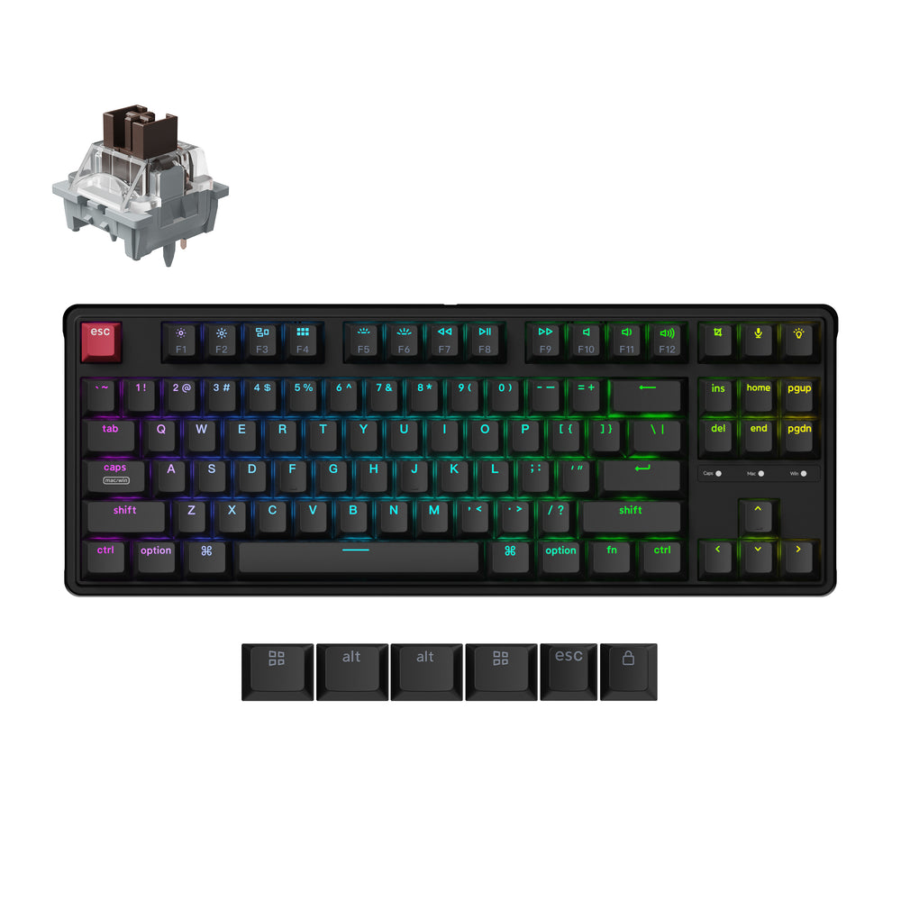 Teclado Mecánico Personalizado por Cable Keychron C3 Pro 8K QMK (Distribución ANSI de EE. UU.)