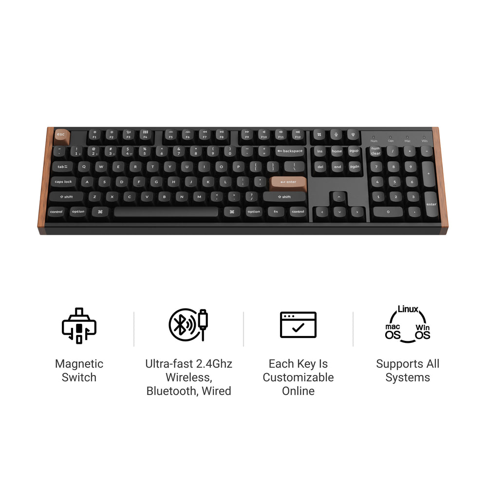 Teclado personalizado Keychron K10 HE inalámbrico con Switch magnético (disposición US)