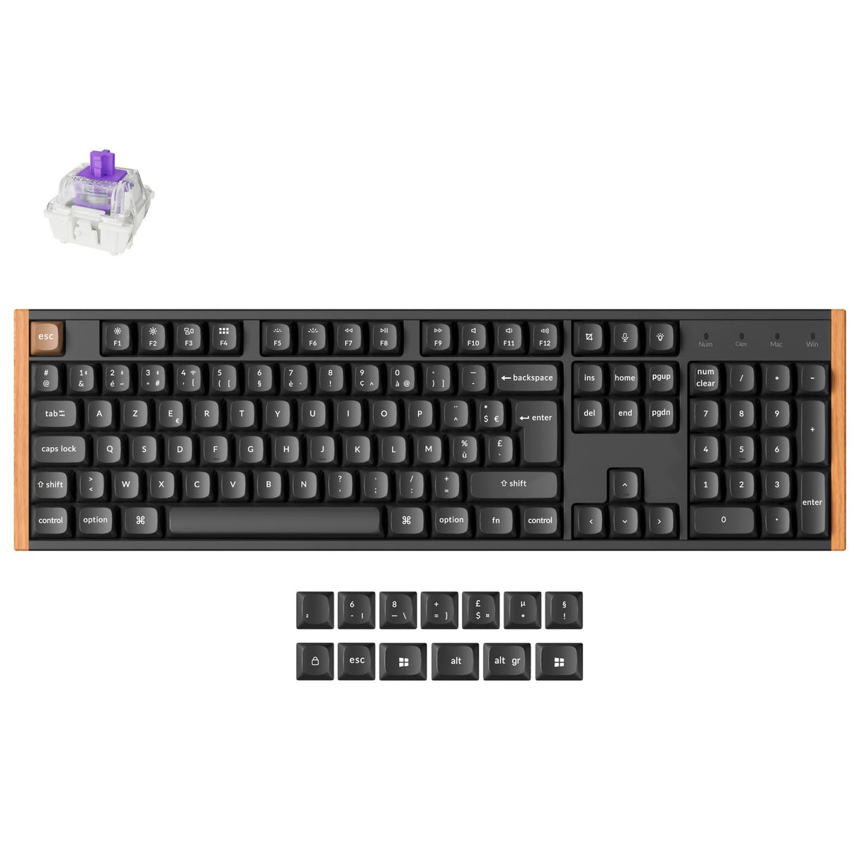 Teclado personalizado Keychron K10 HE inalámbrico con Switch magnético colección con distribución ISO