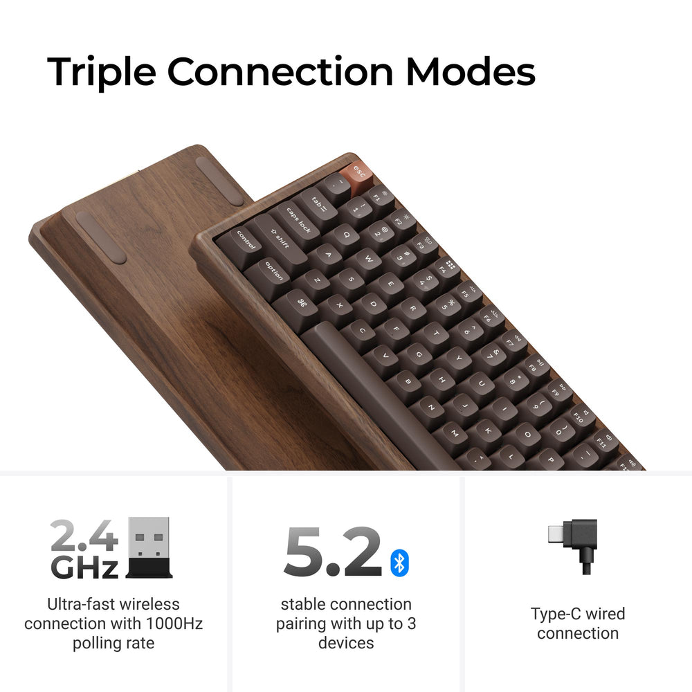 Teclado personalizado Keychron K2 HE Wireless Magnetic Switch (Edición especial de madera maciza)