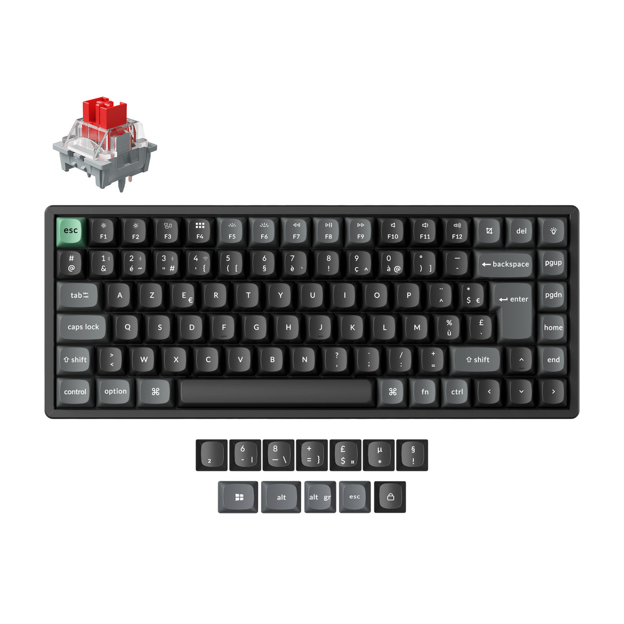 Teclado mecánico personalizado inalámbrico ultraligero 8K Keychron K10 Colección Layout ISO