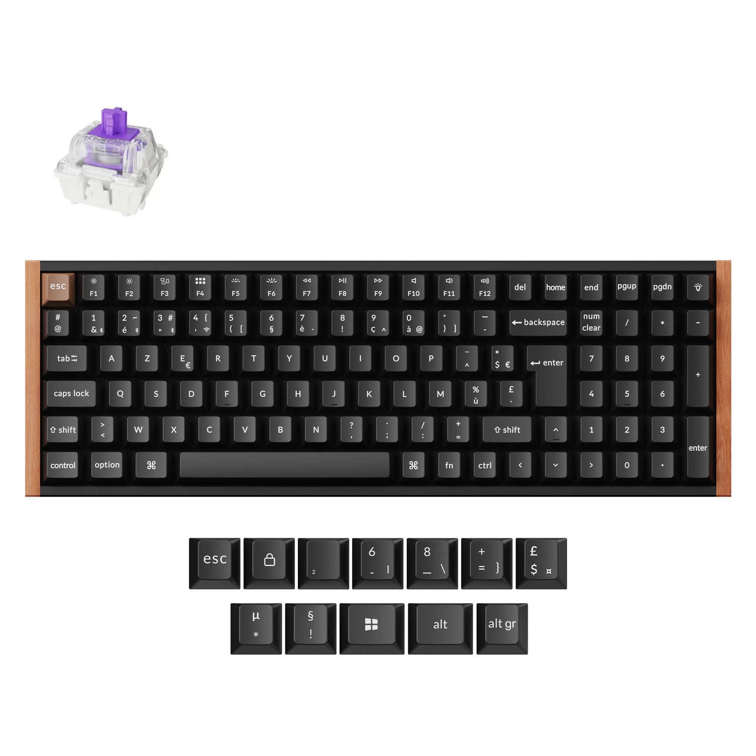Teclado personalizado Keychron K4 HE inalámbrico con interruptor magnético colección con distribución ISO