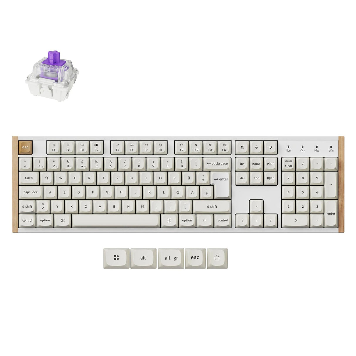 Teclado personalizado Keychron K10 HE inalámbrico con Switch magnético colección con distribución ISO