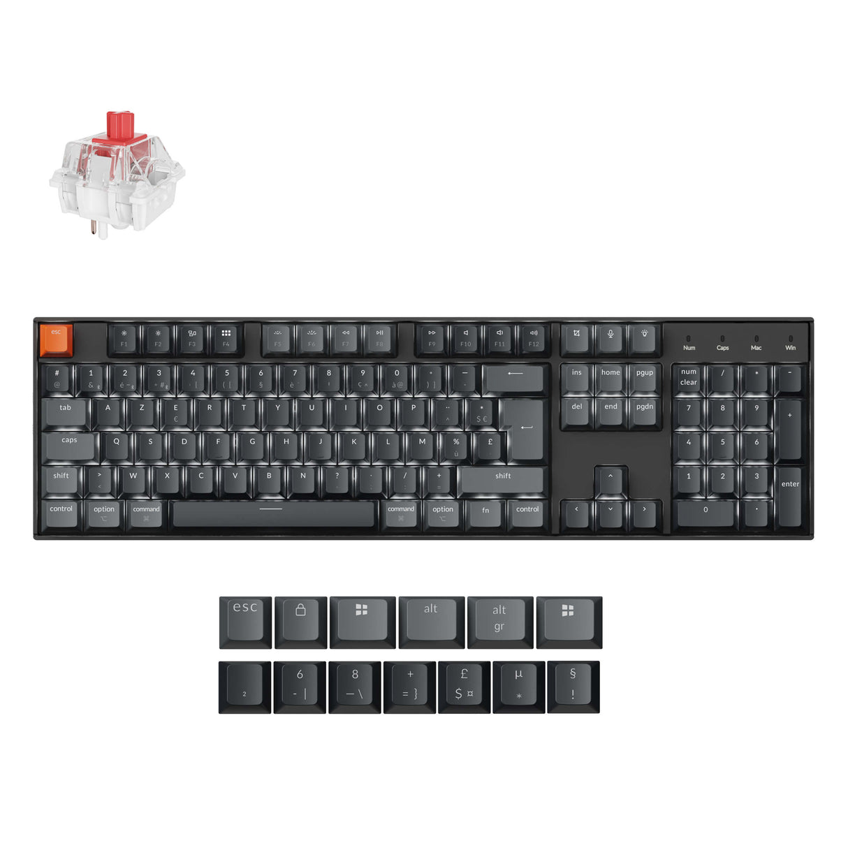 Keychron K10 QMK Wireless Mechanical Keyboard ISO Layout Collection (Version 2)