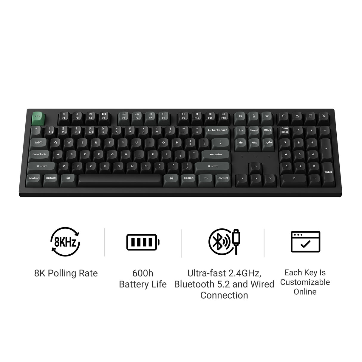 Keychron K10 Ultra 8K Wireless Custom Mechanical Keyboard ISO Layout Collection