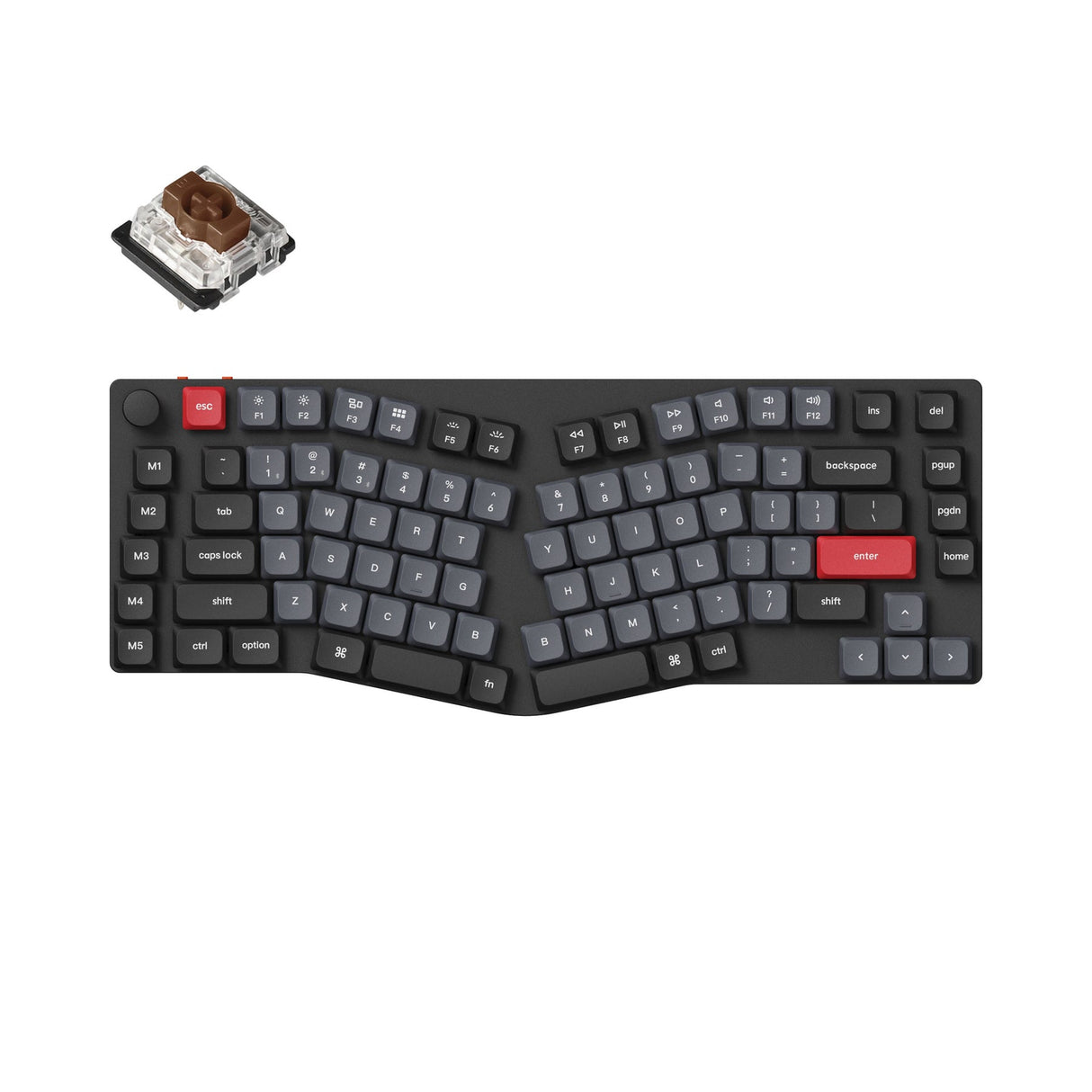 Teclado Mecánico Personalizado Inalámbrico Keychron K15 Pro (Distribución Alice) QMK/VIA (Teclado US ANSI)