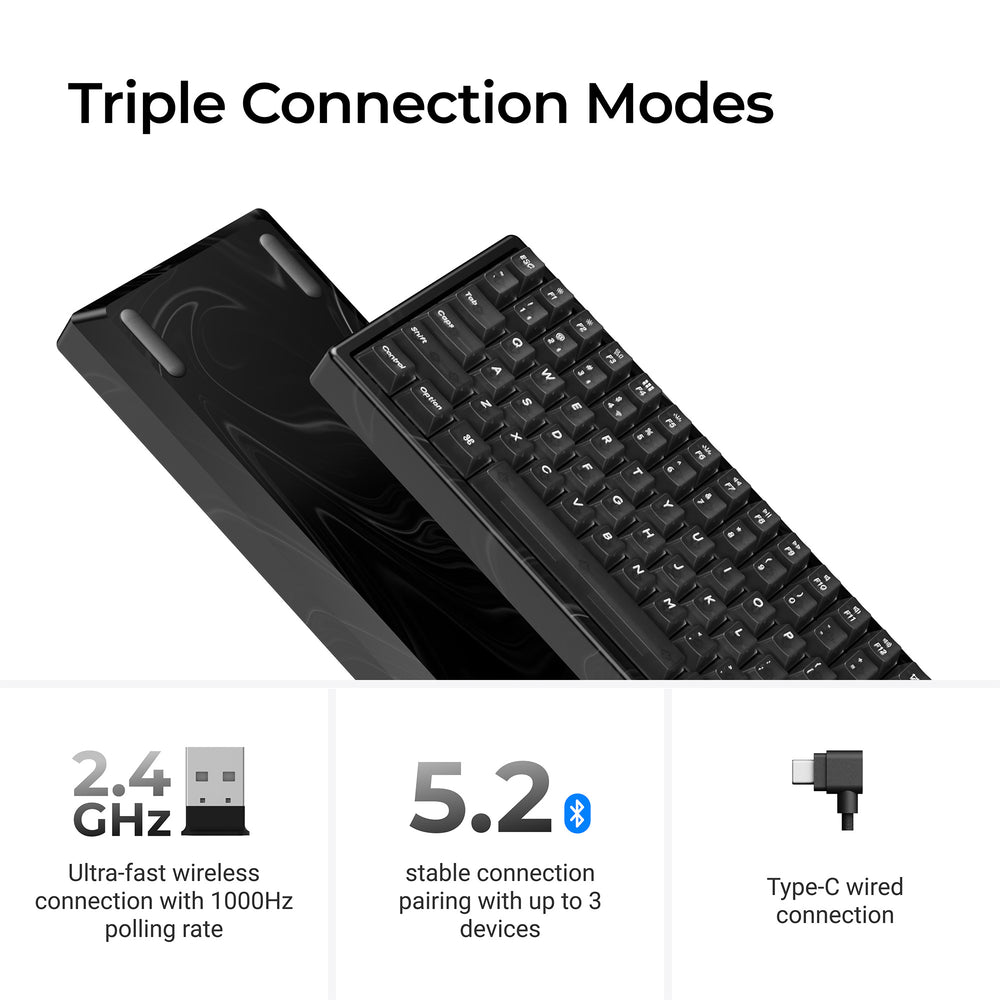 Keychron K2 HE Wireless Magnetic Switch Custom Keyboard - Resin Edition(US ANSI Layout)