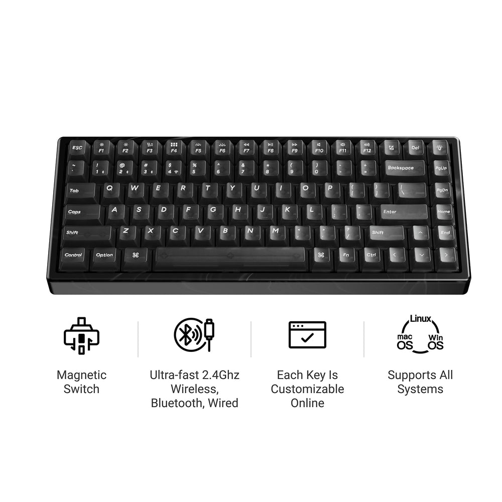 Keychron K2 HE Wireless Magnetic Switch Custom Keyboard - Resin Edition(US ANSI Layout)
