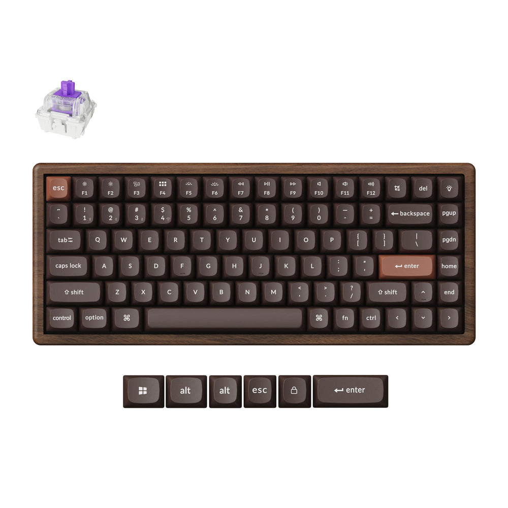 Teclado personalizado Keychron K2 HE Wireless Magnetic Switch (Edición especial de madera maciza)