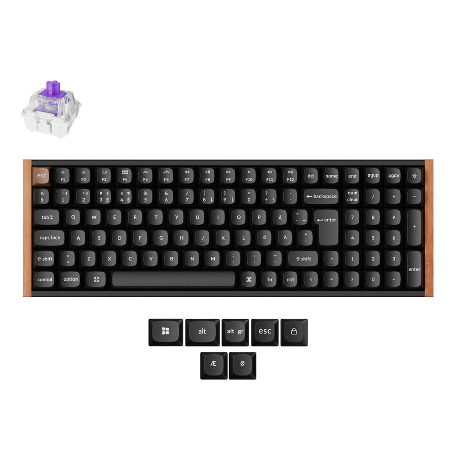 Teclado personalizado Keychron K4 HE inalámbrico con interruptor magnético colección con distribución ISO