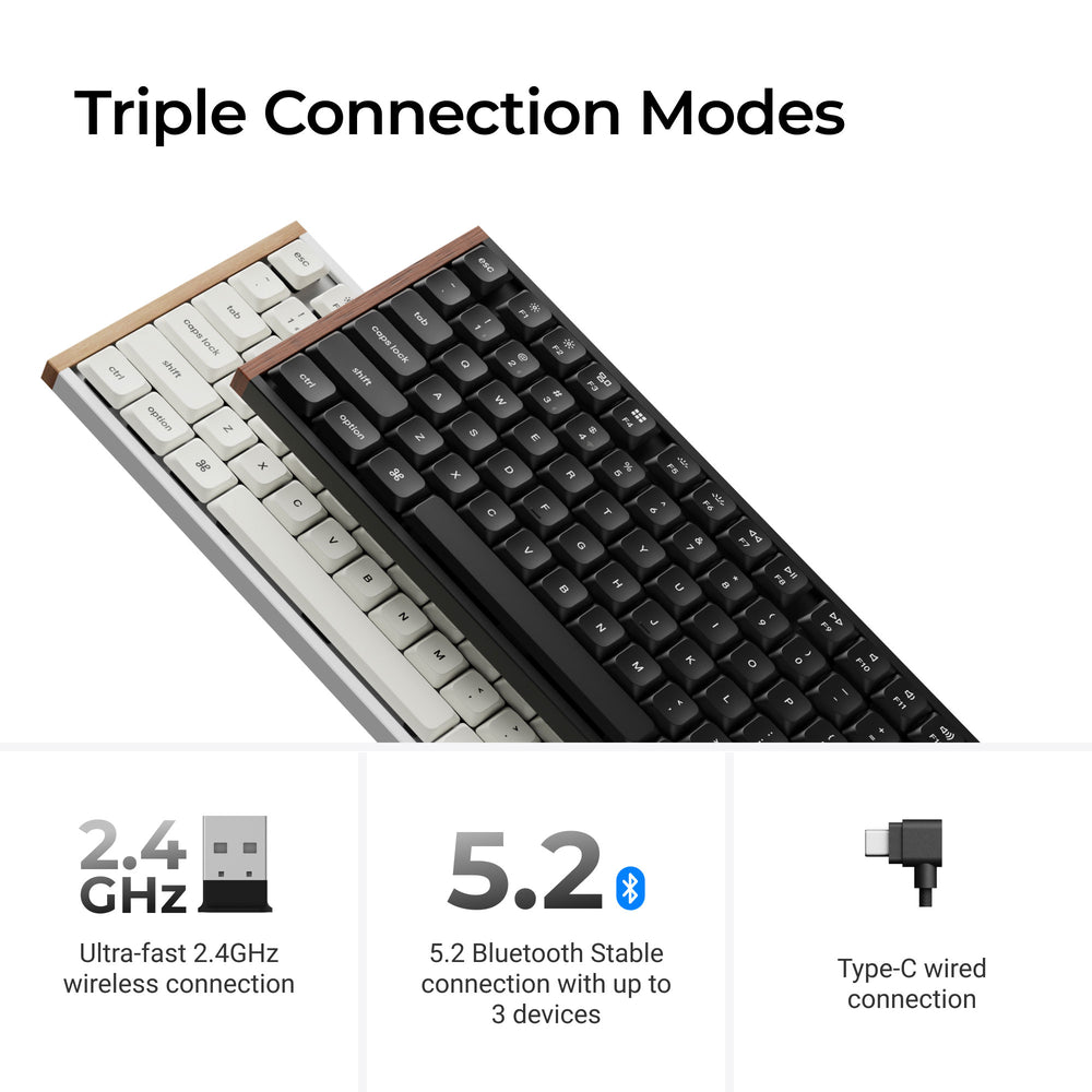 Teclado Mecánico Personalizado Inalámbrico Keychron K5 Ultra 8K con Distribución ANSI US