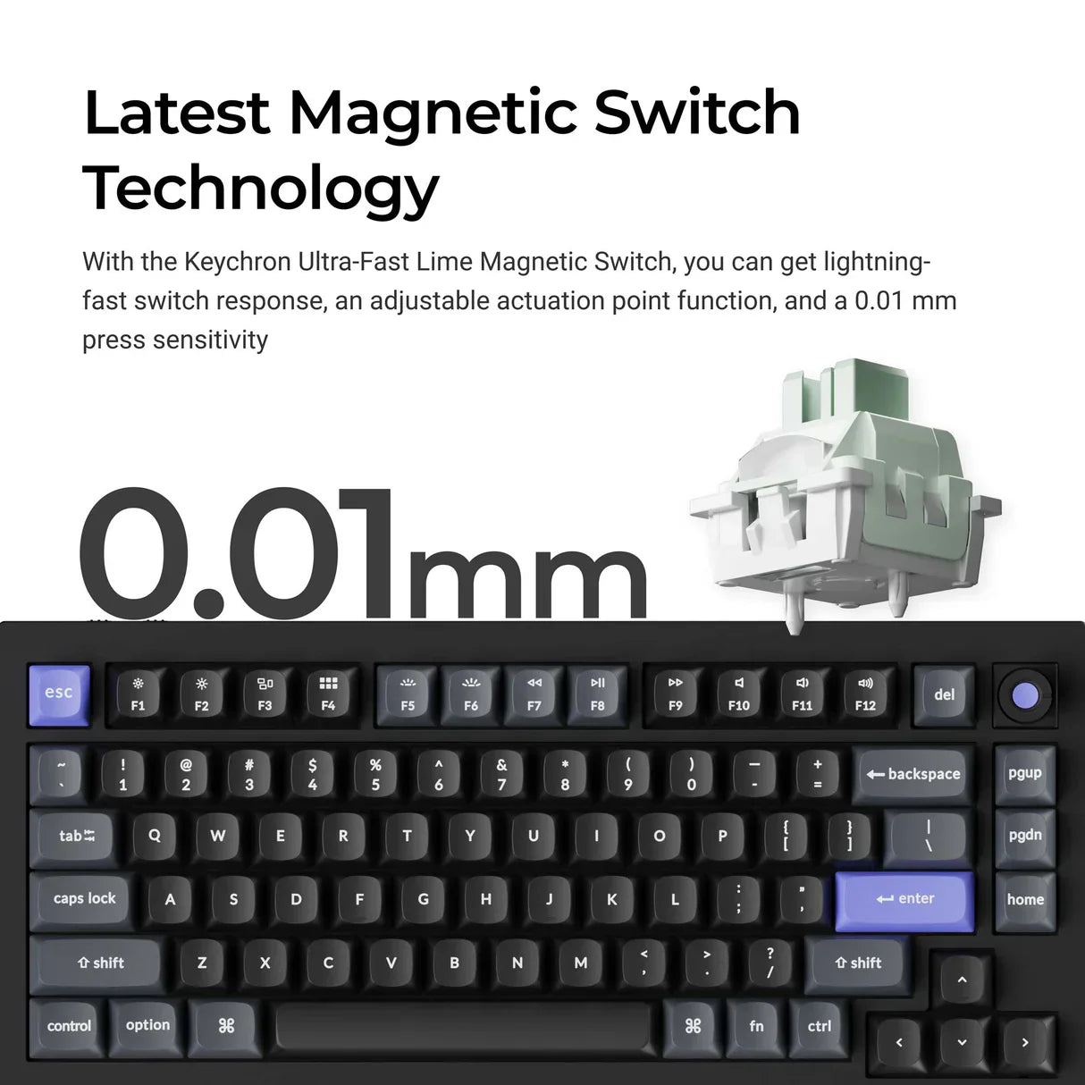 Keychron Q1 HE 8K Wired Magnetic Switch Keyboard(US ANSI layout)