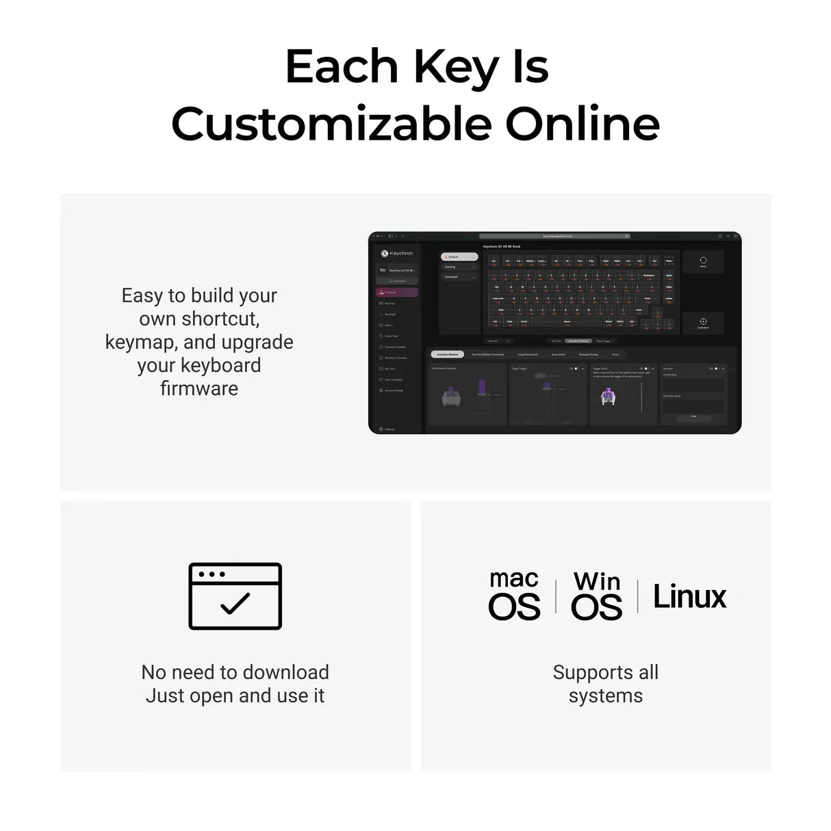 Keychron Q1 HE 8K Wired Magnetic Switch Keyboard(US ANSI layout)