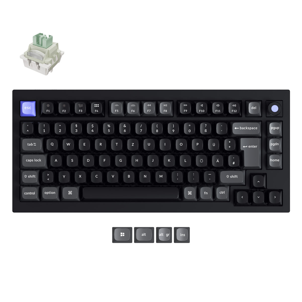 Keychron Q1 HE 8K Wired Magnetic Switch Keyboard ISO Layout Collection