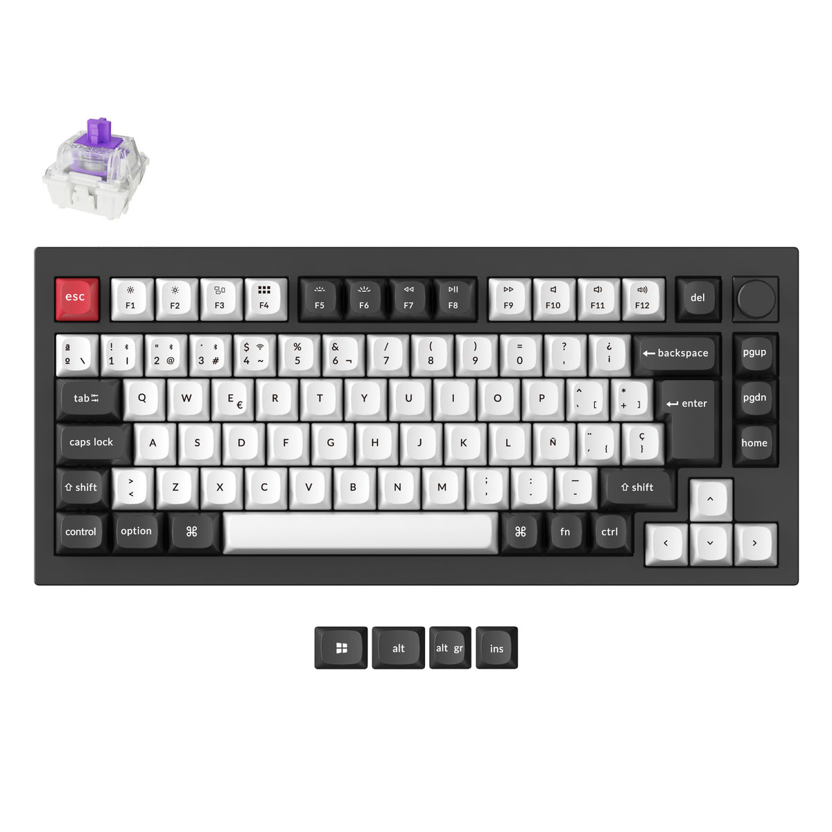 Keychron Q1 HE QMK Wireless Custom Keyboard ISO Layout Collection 