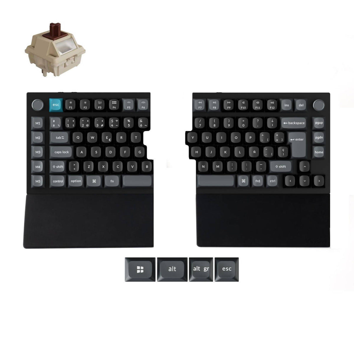 Combo: Keychron Q11 Ultra QMK Wireless Keyboard ISO Layout + Silicone Palm Rest