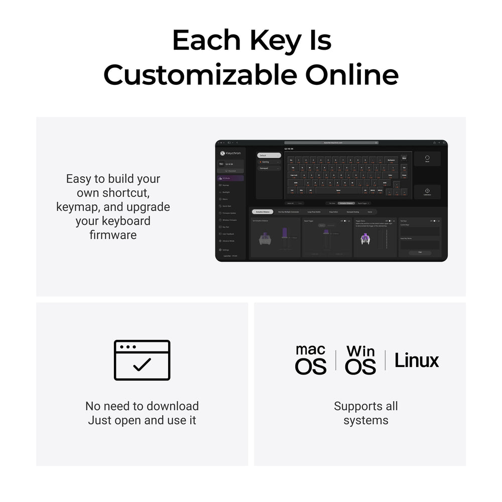 Keychron Q2 HE 8K Wired Magnetic Switch Keyboard(US ANSI layout)