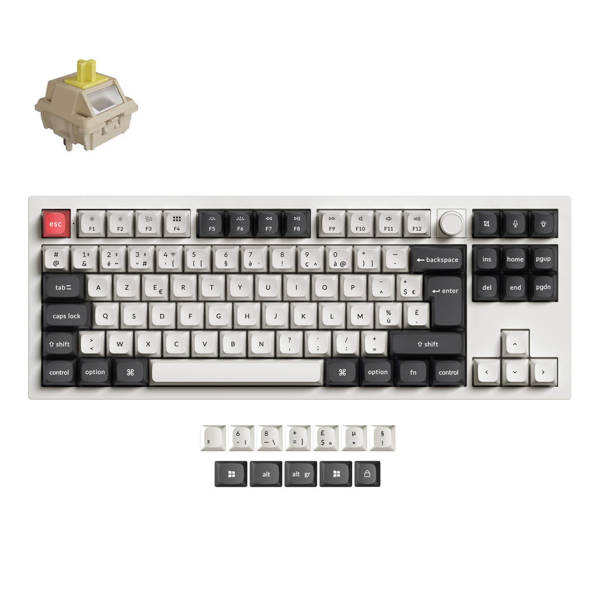 Teclado mecánico personalizado inalámbrico Keychron Q3 Ultra 8K - Colección distribución ISO