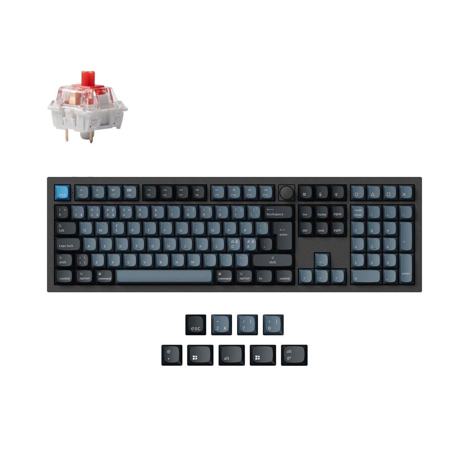 Colección de diseño ISO de teclado mecánico personalizado inalámbrico Keychron Q6 Pro QMK/VIA