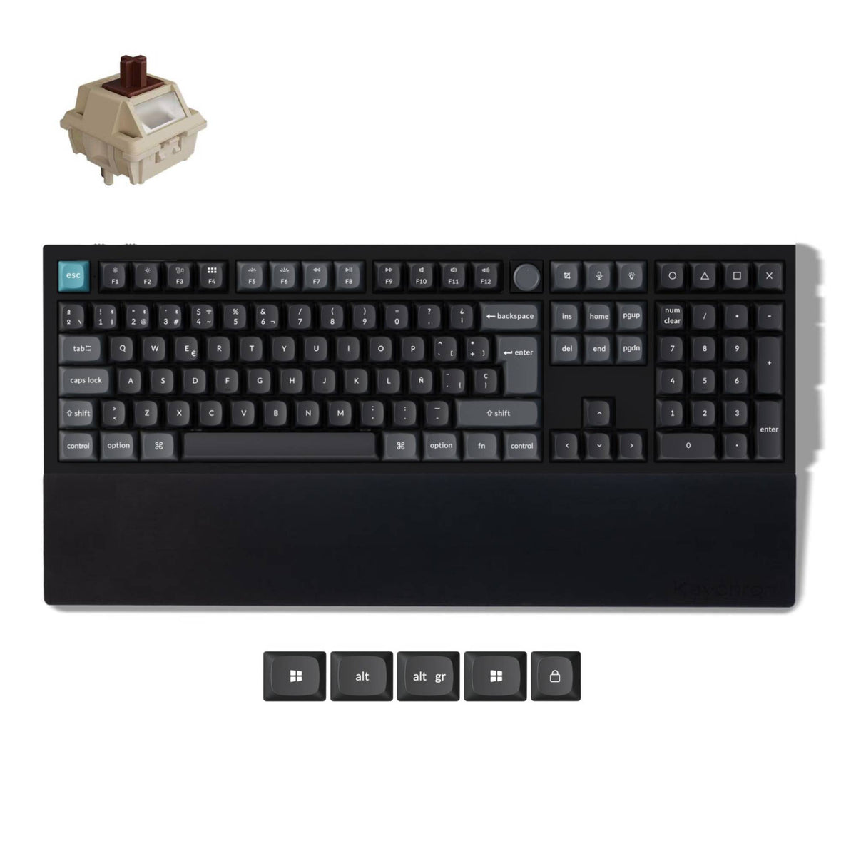 Combo: Keychron Q6 Ultra QMK Wireless Keyboard ISO Layout + Silicone Palm Rest
