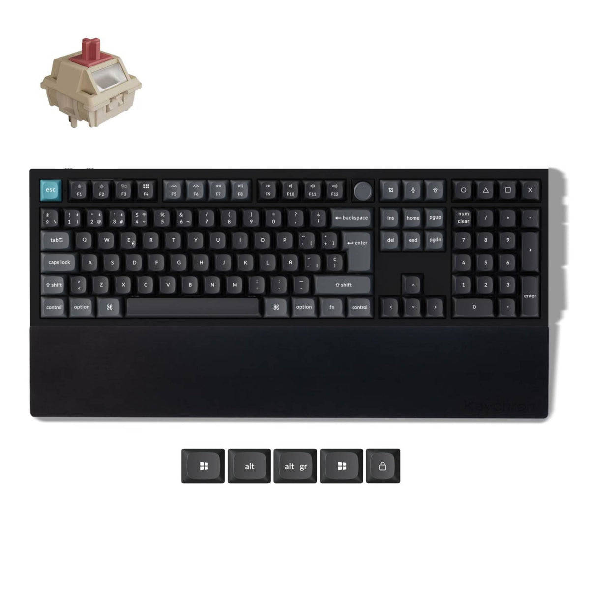Combo: Keychron Q6 Ultra QMK Wireless Keyboard ISO Layout + Silicone Palm Rest