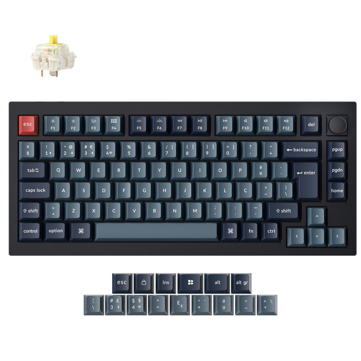 Teclado Mecánico Personalizado Inalámbrico QMK Keychron V1 Max Colección de Distribución ISO