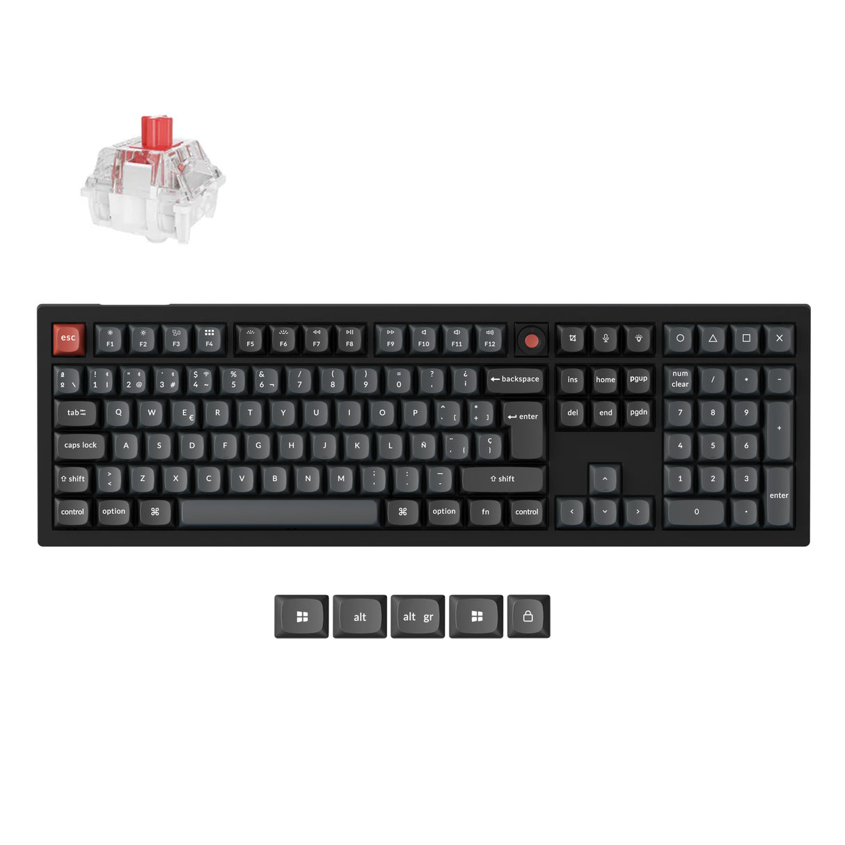 Teclado Mecánico Personalizado Keychron V6 8K QMK con Cable