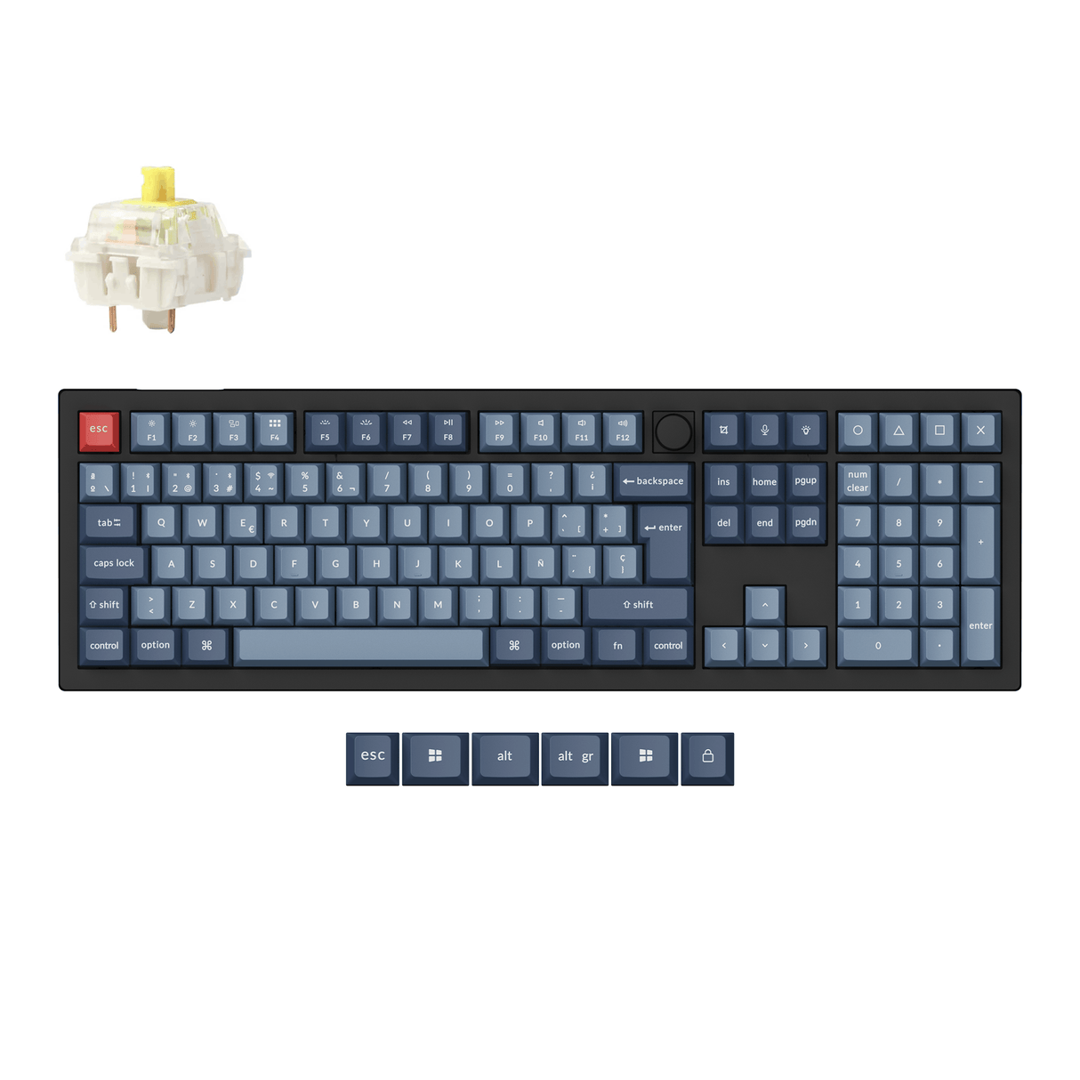 Teclado mecánico personalizado inalámbrico Keychron V6 Max QMK - colección distribución ISO