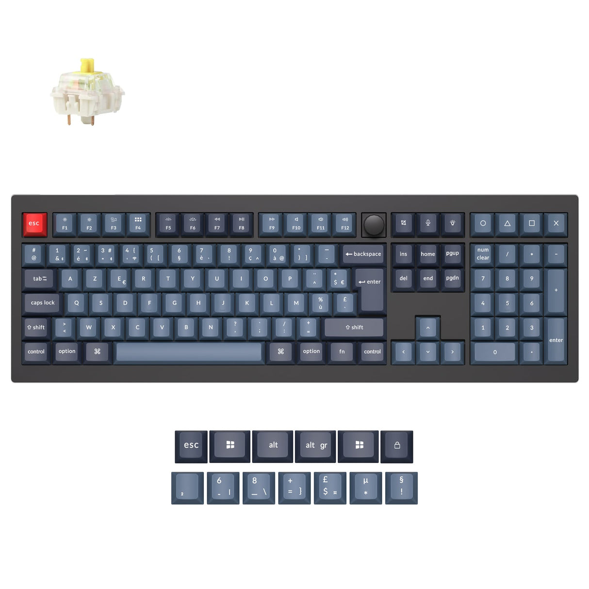 Teclado Mecánico Personalizado Inalámbrico Keychron V6 Max QMK - Colección Distribución ISO