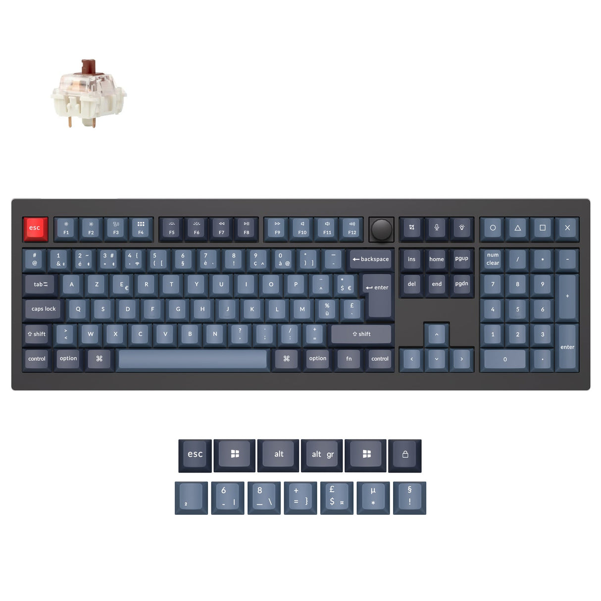 Teclado Mecánico Personalizado Inalámbrico Keychron V6 Max QMK - Colección Distribución ISO