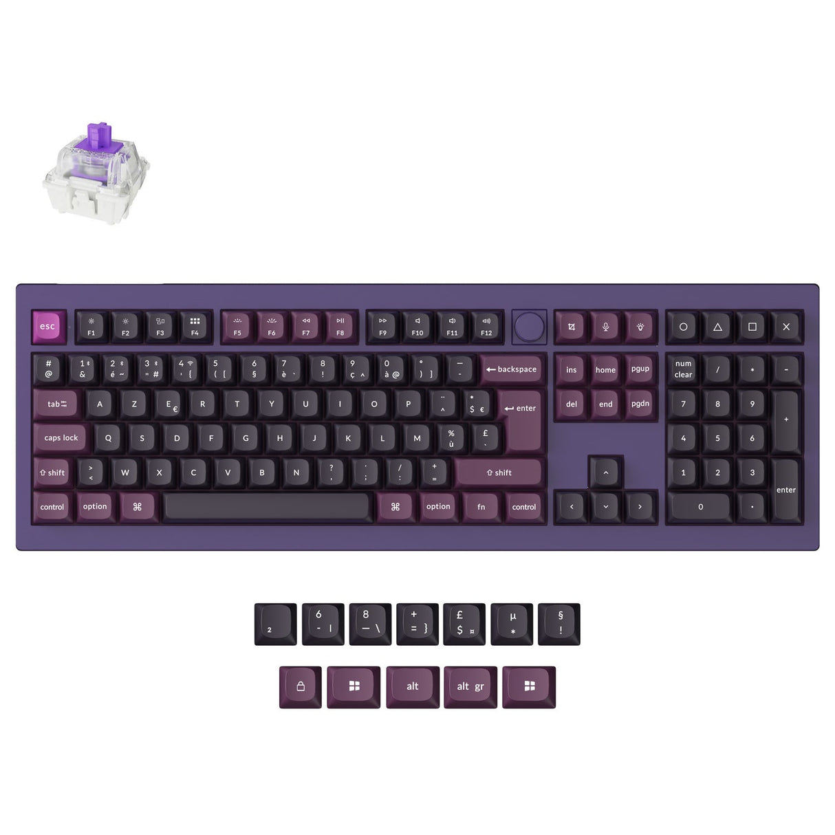 Keychron Q6 HE QMK Wireless Custom Keyboard ISO Layout Collection