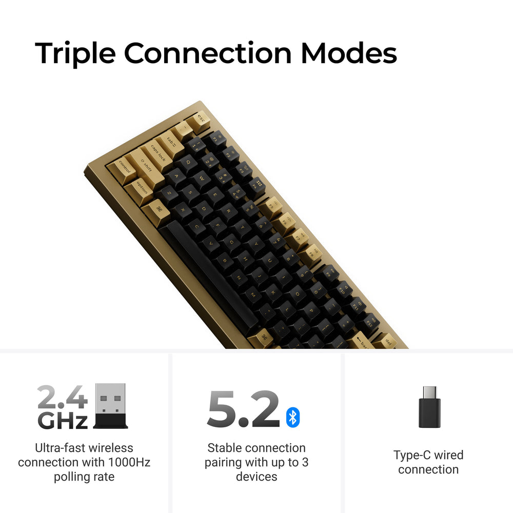 Teclado Personalizado Inalámbrico Keychron Q1 HE QMK - Edición Cobre (Distribución EE. UU.)