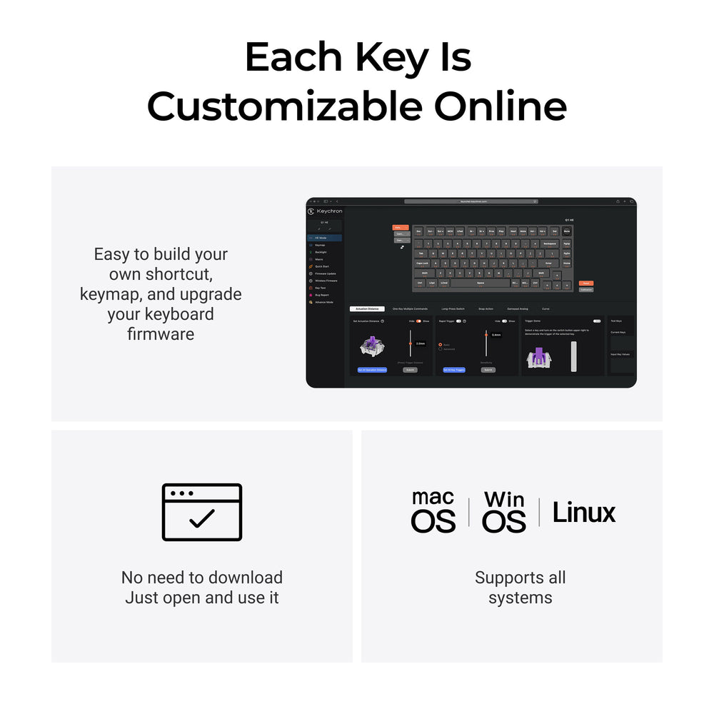 Teclado personalizado inalámbrico Keychron Q1 HE QMK (Distribución US)
