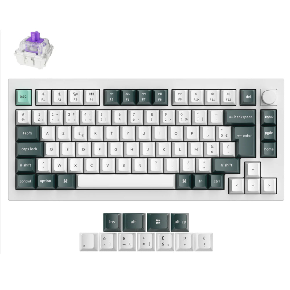 Keychron Q1 HE QMK Teclado Personalizado Inalámbrico Colección de Distribución ISO
