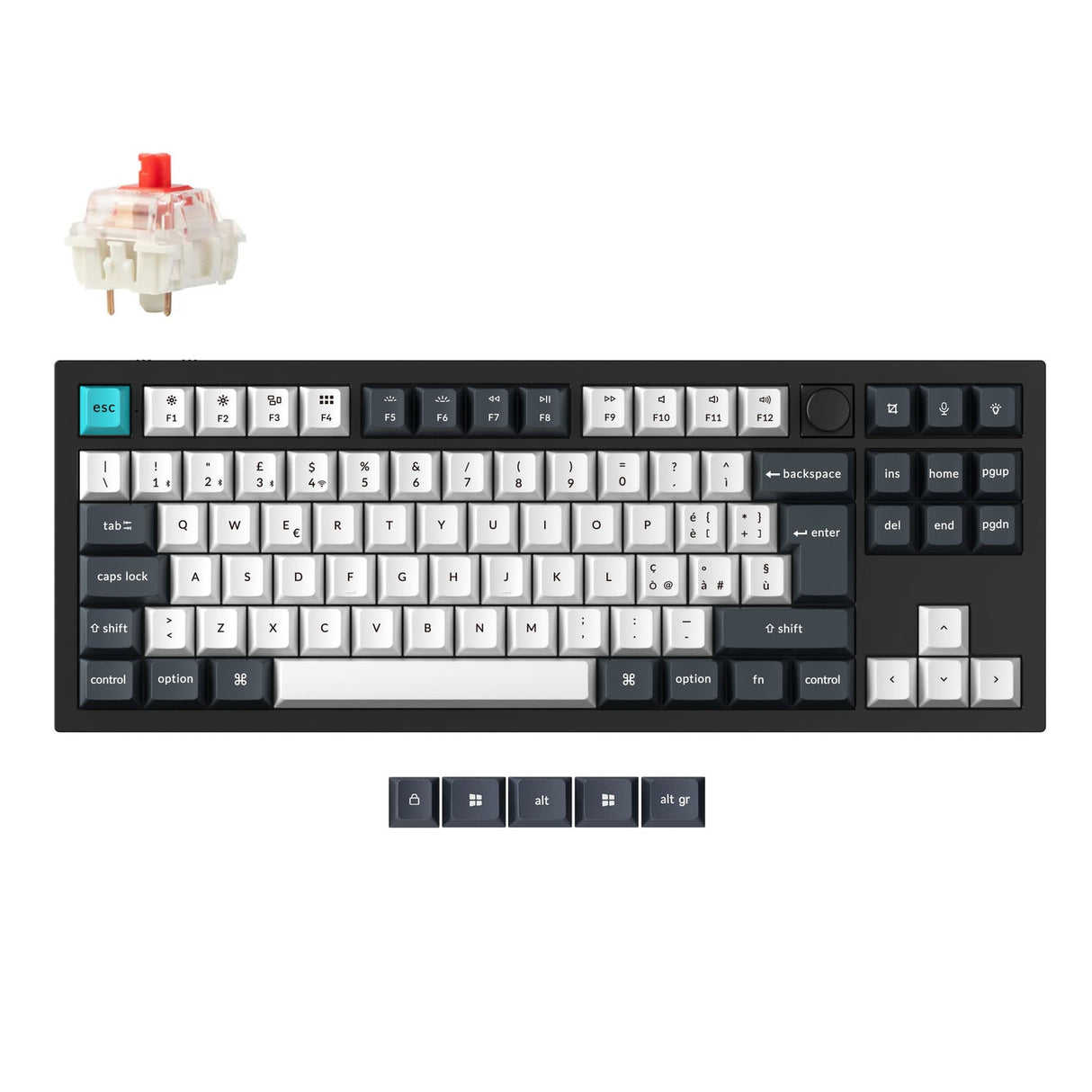 Keychron Q3 Max QMK/VIA Wireless Custom Mechanical Keyboard ISO Layout Collection