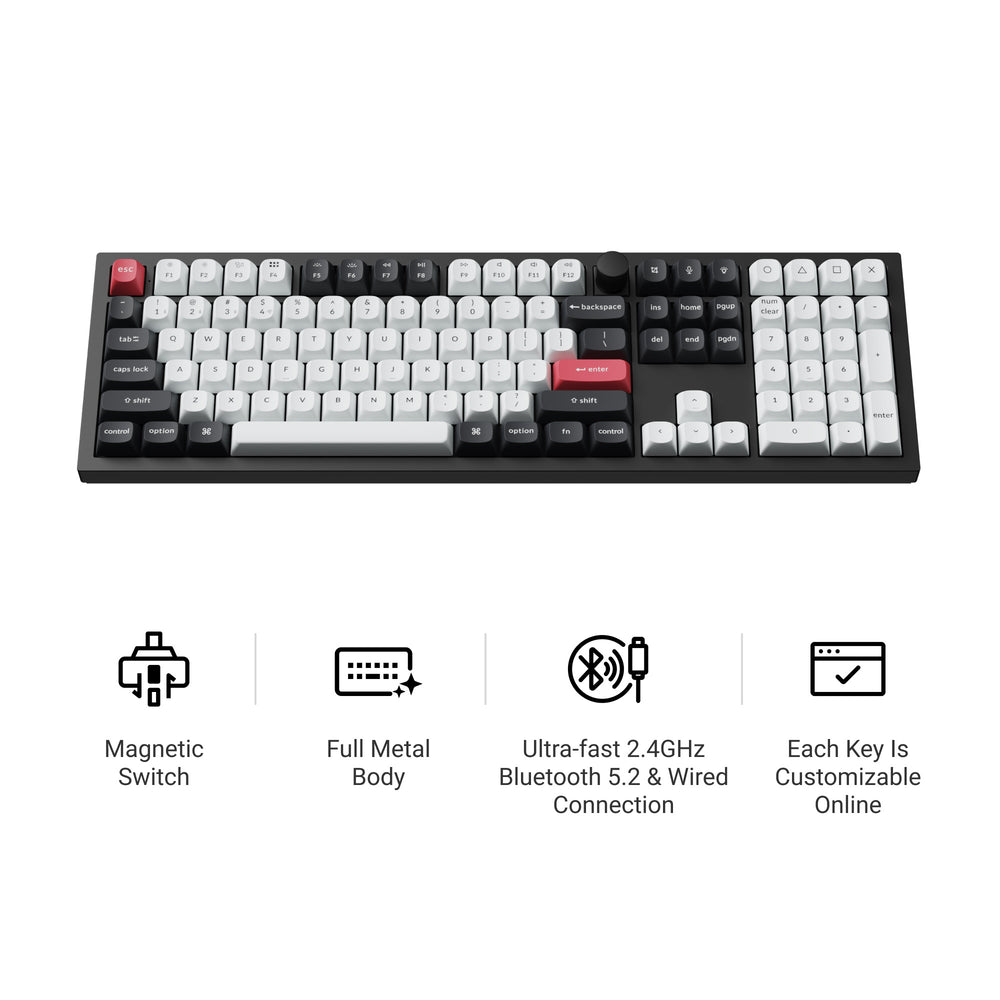 Teclado personalizado inalámbrico Keychron Q6 HE QMK (Distribución US ANSI)