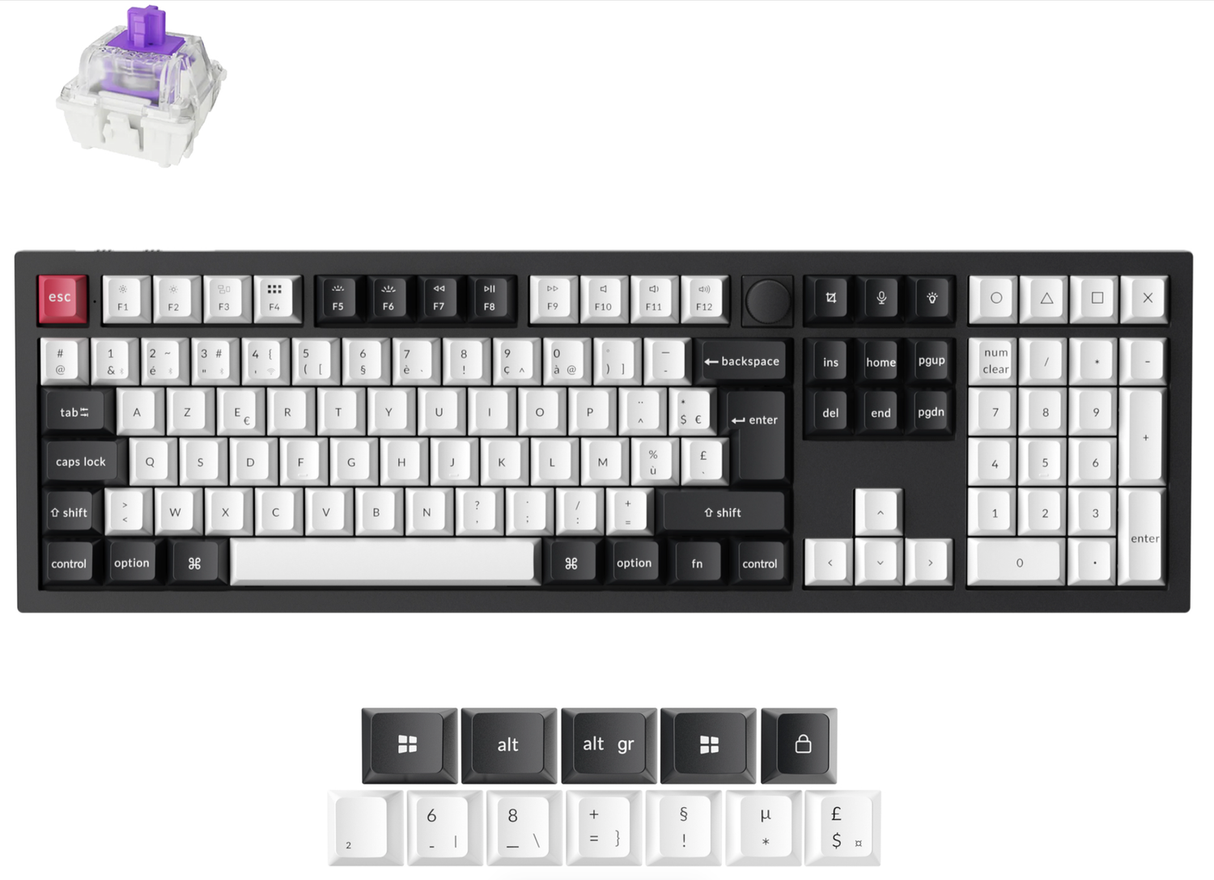Keychron Q6 HE QMK Teclado Personalizado Inalámbrico Colección de Distribución ISO