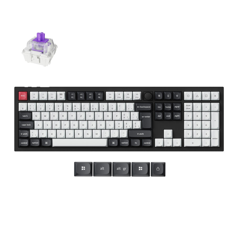 Colección de Teclados Personalizados Inalámbricos Keychron Q6 HE QMK con Diseño ISO