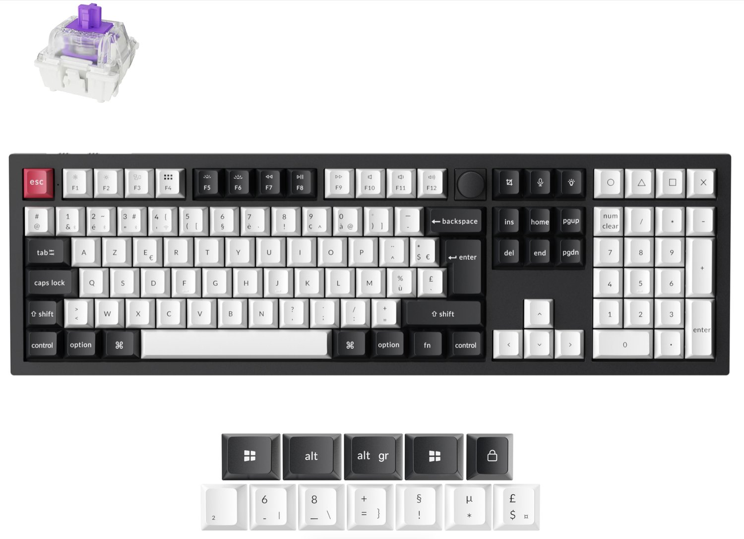 Colección de Teclados Personalizados Inalámbricos Keychron Q6 HE QMK con Diseño ISO