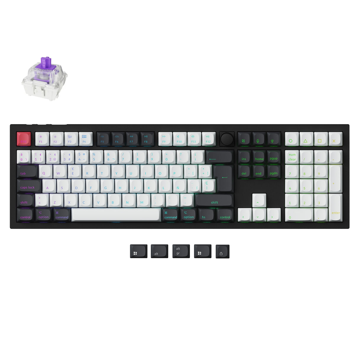 Colección de Teclados Personalizados Inalámbricos Keychron Q6 HE QMK con Diseño ISO