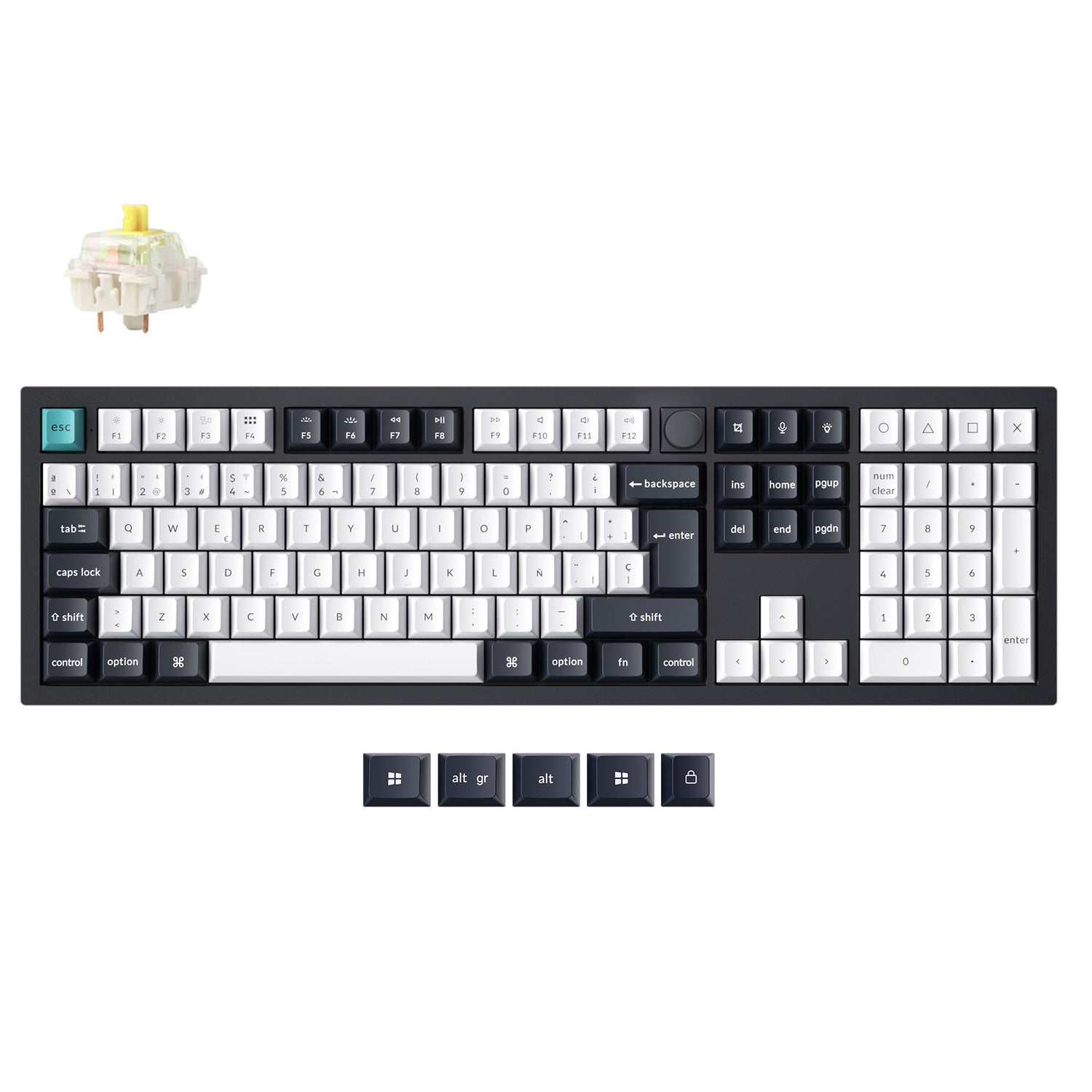 Colección de diseño ISO de teclado mecánico personalizado inalámbrico Keychron Q6 Max QMK/VIA