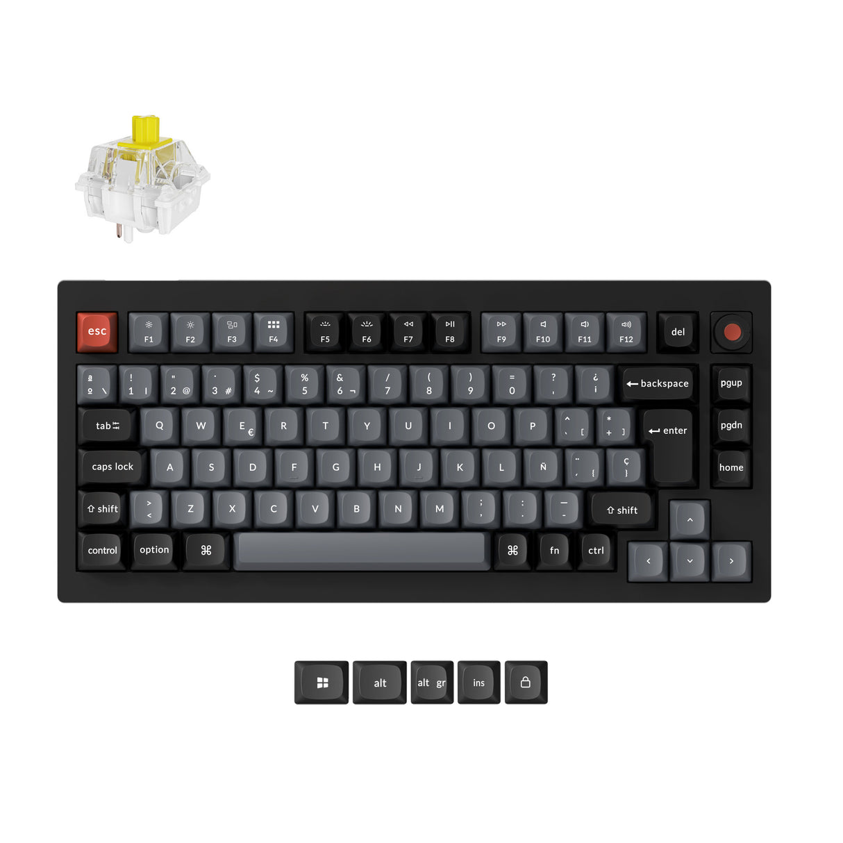 Keychron V1 8K QMK Wired Custom Mechanical Keyboard ISO Layout Collection