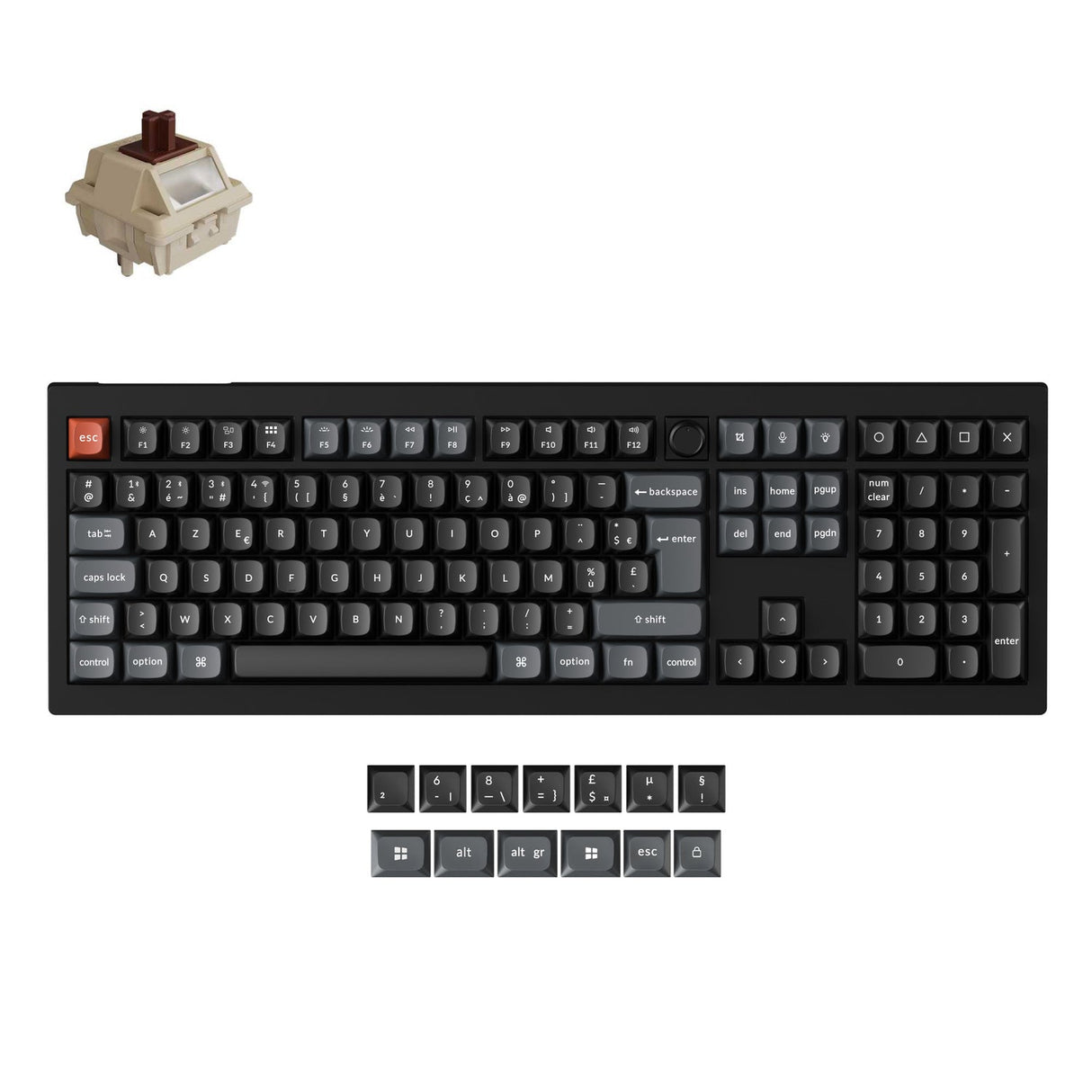 Keychron V6 Ultra 8K Teclado Mecánico Personalizado Inalámbrico Colección Distribución ISO