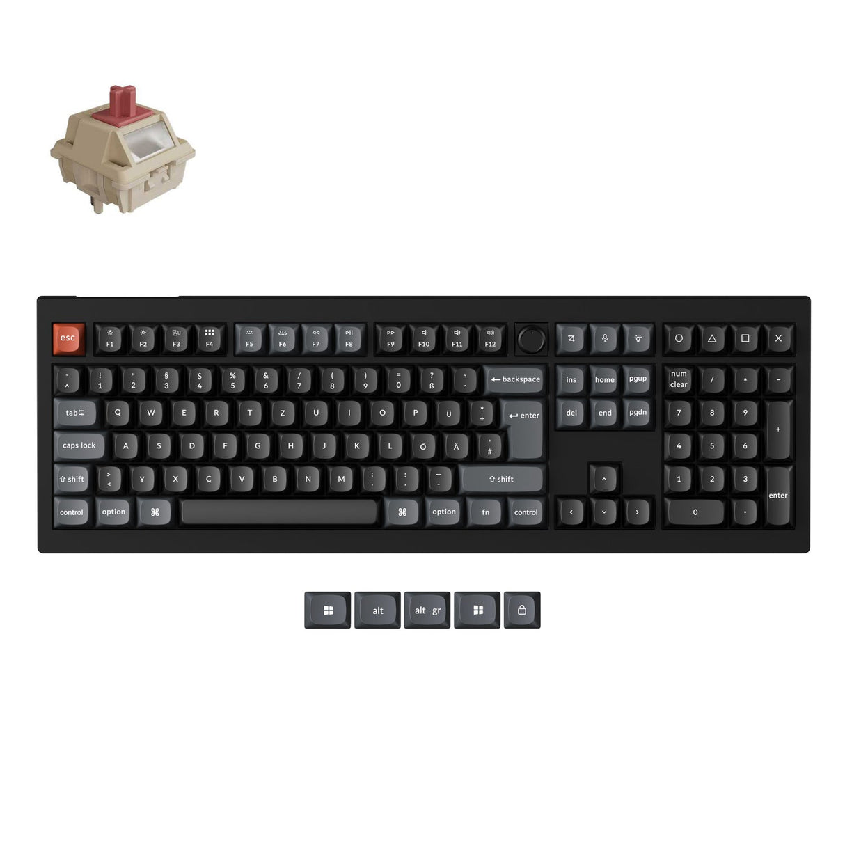 Keychron V6 Ultra 8K Teclado Mecánico Personalizado Inalámbrico Colección Distribución ISO