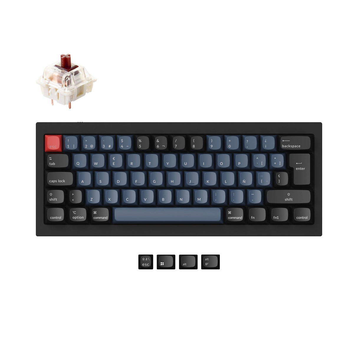 Colección de diseño ISO de teclado mecánico personalizado Keychron Q4 QMK