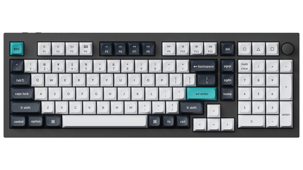 Keychron B6 Pro Tastiera Wireless Ultra-Sottile 100% AZERTY, Programmabile Con ZMK, 2.4GHz/Bluetooth 5.2/Cablata, Per Mac/Windows/Linux, Bianco Avorio