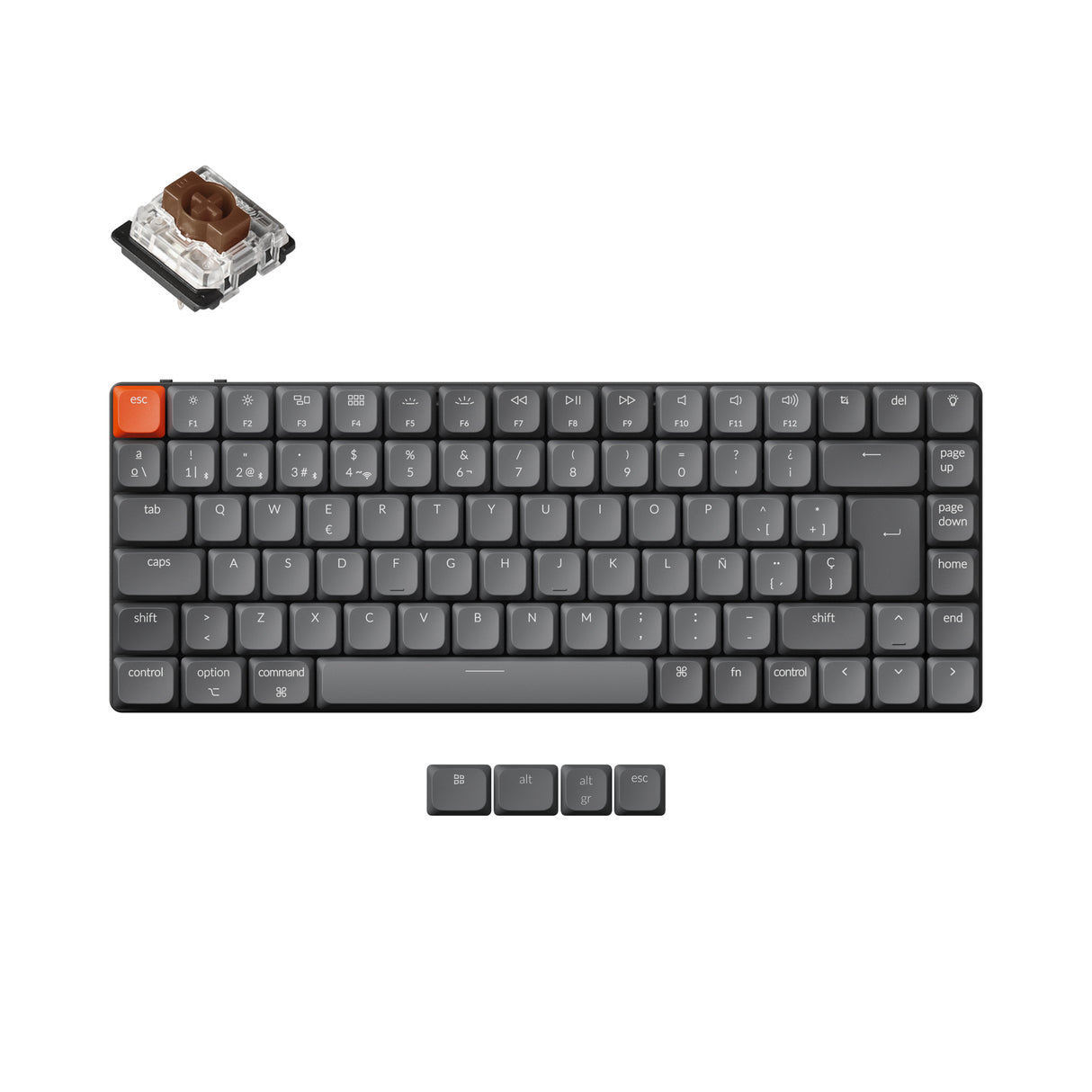 Colección de diseño ISO de teclado mecánico personalizado inalámbrico Keychron K3 Max QMK/VIA