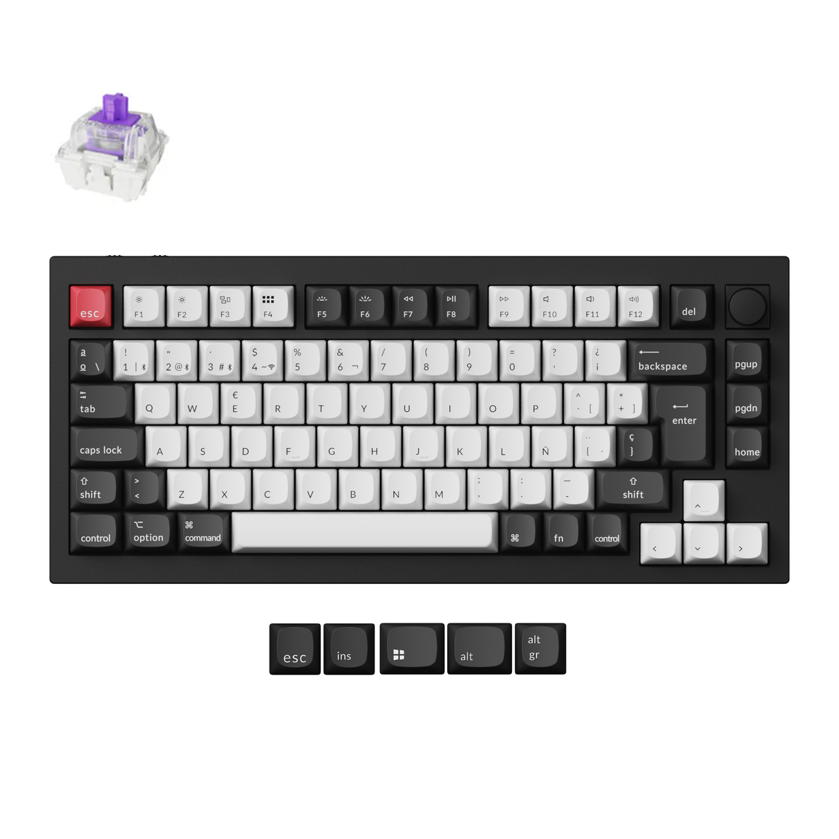 Colección de diseño ISO de teclado personalizado inalámbrico Keychron Q1 HE QMK