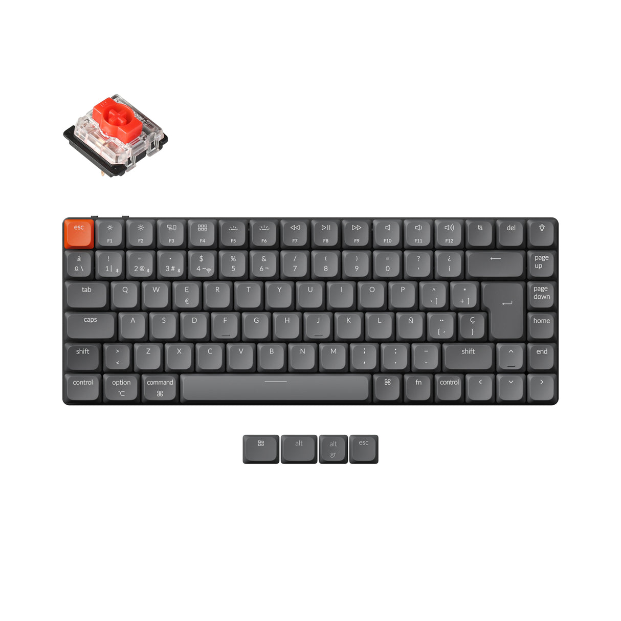 Colección de diseño ISO de teclado mecánico personalizado inalámbrico Keychron K3 Max QMK/VIA